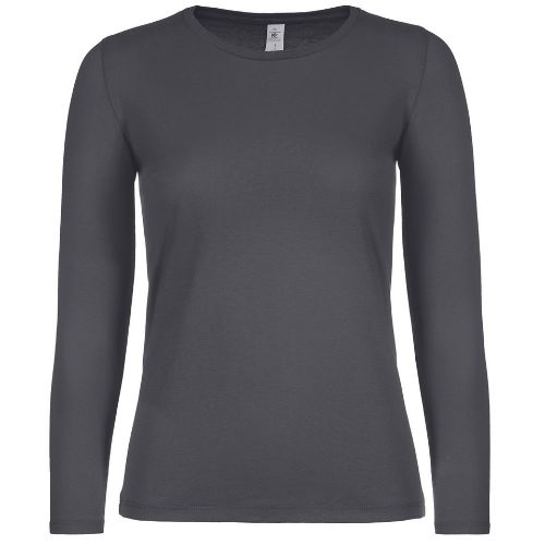 B & C Collection B&C #E150 Long Sleeve /Women Dark Grey